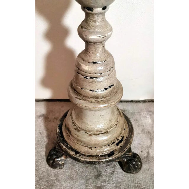 Italian Wooden Church Candlesticks, 1830, Set of 2 For Sale - Image 10 of 13