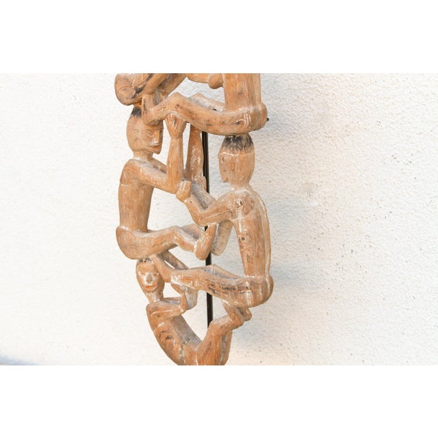 African Carved Wood Ancestral Tree of Life Sculpture For Sale - Image 3 of 8