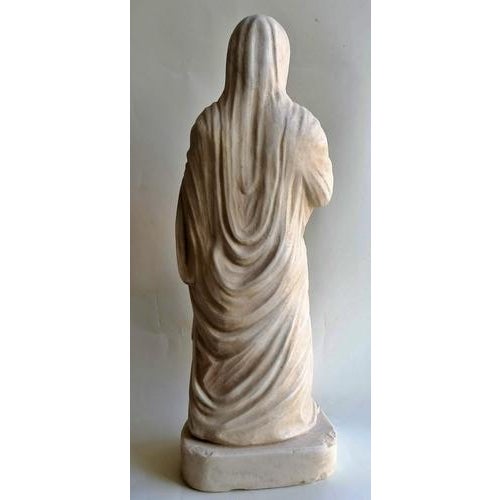 20th Century Italian "Saint" Sculpture in Carrara Marble Height: 53 cm Perfect original condition