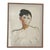 1930s Framed Portrait Watercolor Painting For Sale