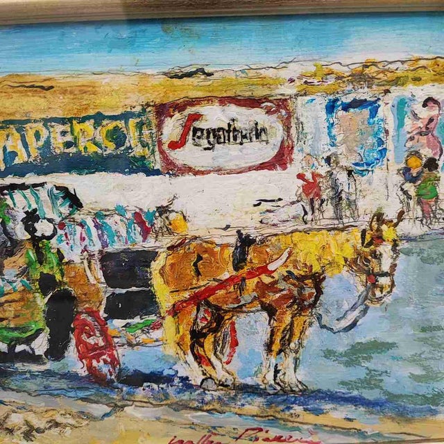 Walter Piacesi, Untitled, Oil on Panel, Framed For Sale - Image 3 of 11