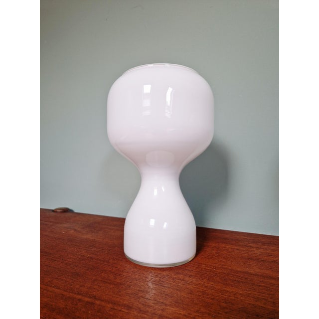 White Opaline Table Lamp from Massive, 1960 For Sale - Image 9 of 14