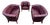 Vintage English Chesterfield Lounge Group in Oxblood Leather, Set of 3 For Sale