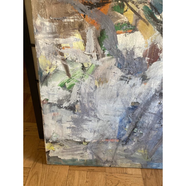 Midcentury Abstract Expressionist Oil on Canvas For Sale - Image 12 of 13