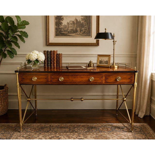 This rare and sought after Kittinger Furniture directoire-style desk exemplifies the brand's craftsmanship and classic...