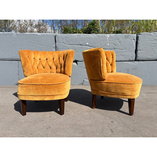 Mid-Century Modern 1940s Pair of Lounge Chairs Attributed to Otto Schultz for Jio Mobler For Sale - Image 3 of 10