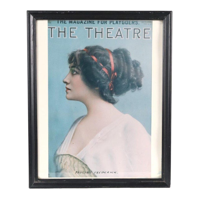Framed 1910s the Theatre Magazine Pauline Frederick Cover For Sale