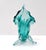 Vintage Teal Murano Glass Cornucopia Vase by Archimede Seguso, 1950s For Sale - Image 11 of 16