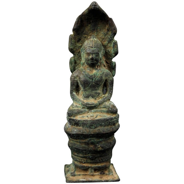 Angkor Period Khmer Artist, Buddha Naga Sculpture, 1200, Bronze For Sale - Image 11 of 11