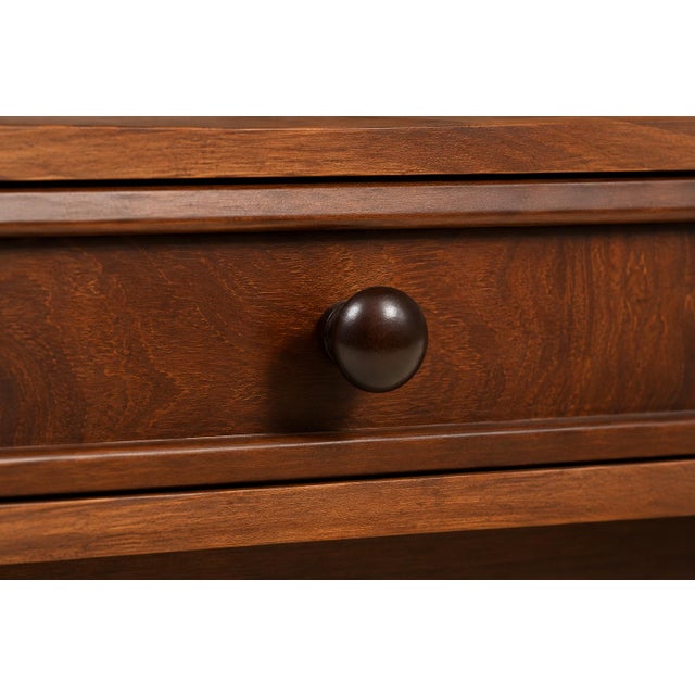 Brazilian Modern Pair of Imbuia Wood Nightstands by Teperman, Brazil, 1950s For Sale - Image 11 of 18