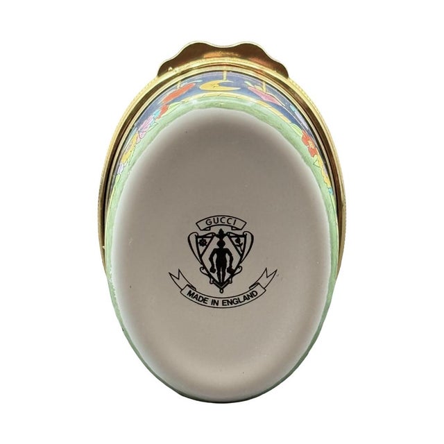1980s Gucci Halcyon Days Hot Air Balloon Enamel Trinket Box For Sale In Chicago - Image 6 of 11