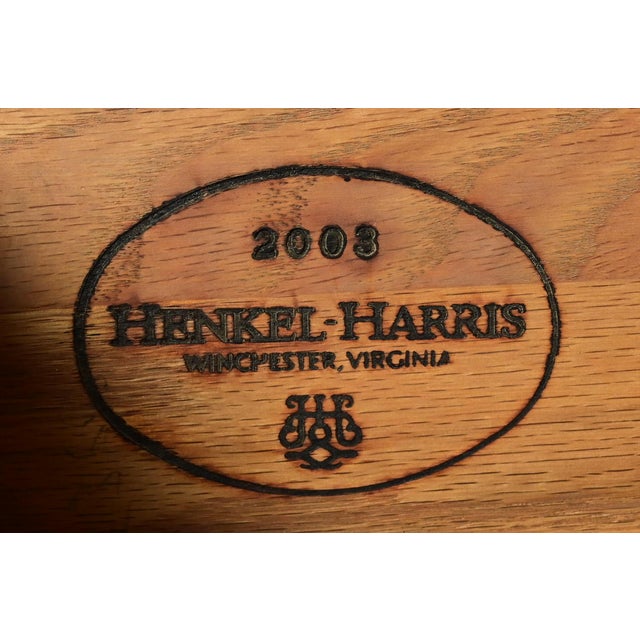 Henkel Harris Georgian Carved Flame Mahogany Lighted Breakfront Bookcase Cabinet For Sale - Image 10 of 17