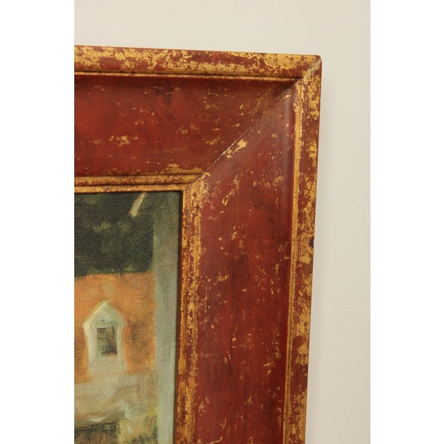 Wood Barbara Applegate Impressionist Style Framed Print on Board, 'On Sea Street' For Sale - Image 7 of 12