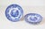 English English 19th Century Transfer Blue and White Plates with Ruins and Floral Décor For Sale - Image 3 of 6