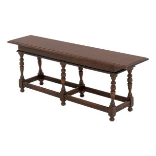 Charles II Style Walnut Bench For Sale