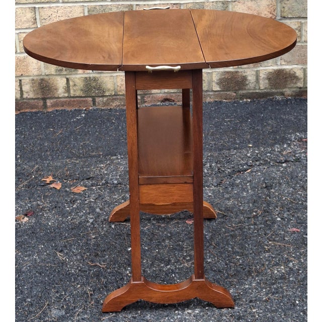 Mid 20th Century Biggs Furniture Regency Style Mahogany Drop-Leaf Table For Sale In Washington DC - Image 6 of 13