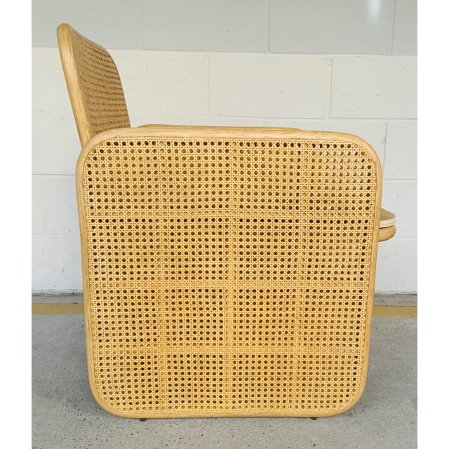 2020s Jamie Durie for Baker / McGuire Tan Caned Panel Chair For Sale - Image 5 of 7