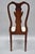 Brown Vintage Queen Anne Style Crotch Mahogany Dining Room Side Chairs - A Pair For Sale - Image 8 of 12