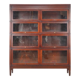 Early 20th Century Globe-Wernicke Eight Section Oak Barrister Bookcase For Sale