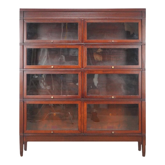 Early 20th Century Globe-Wernicke Eight Section Oak Barrister Bookcase For Sale