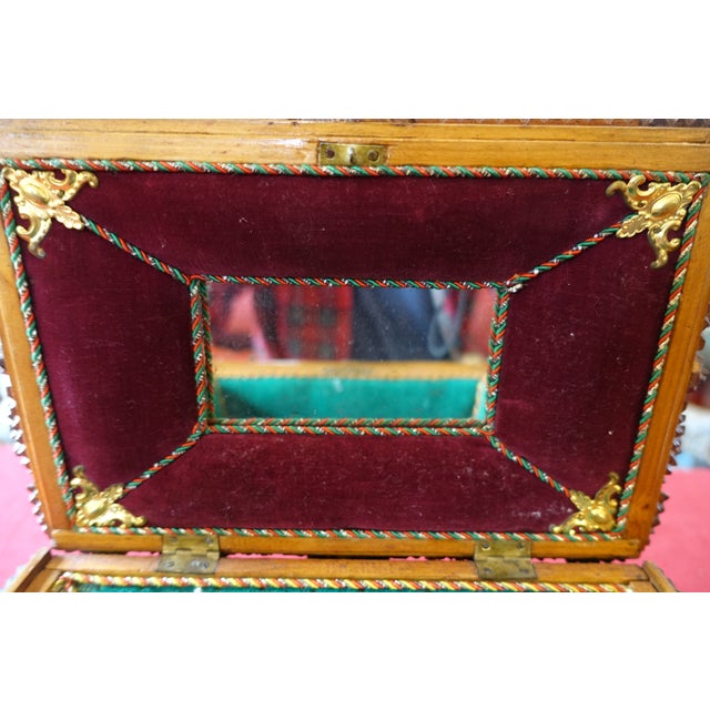 Tramp Art Sewing Box, 1920s For Sale - Image 6 of 10