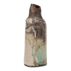 Mid 20th Century Japanese Style Raku Pottery Vase