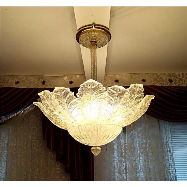 Murano Glass Ceiling Light from Barovier & Toso, 1970s For Sale - Image 4 of 12