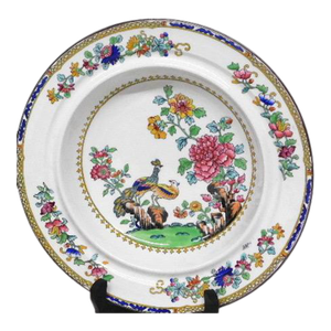 Rare Antique Copeland Spode "Peacock" Pattern 10.5" Bowl – Gilman Collamore & Co. Retailer Mark