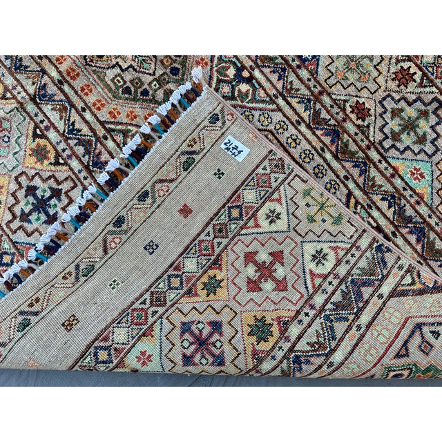 Afghan Gray Khorjin Hand-Knotted Wool Rug - 6'8" X 9'8" For Sale - Image 13 of 13
