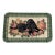 Hand-Hooked Wool Accent Rug With a Black Labrador Retriever and Puppy For Sale