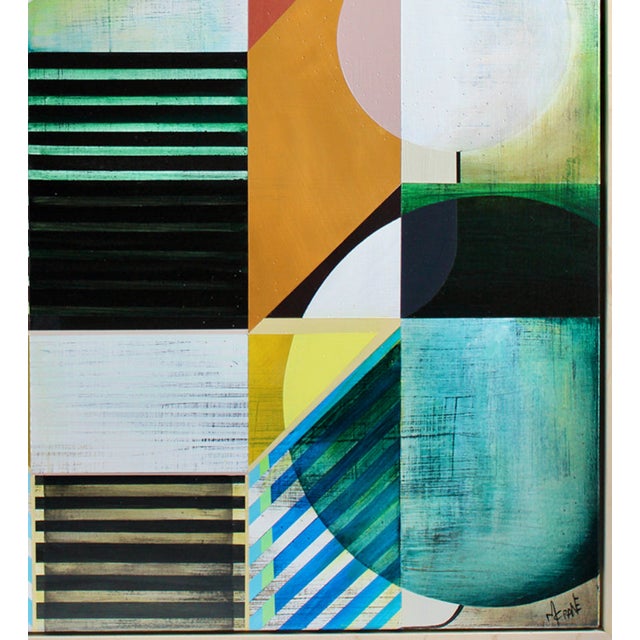 Contemporary Painting "Dynamic Forms Set Against One Another" by Mary Crane Nutter For Sale - Image 4 of 4