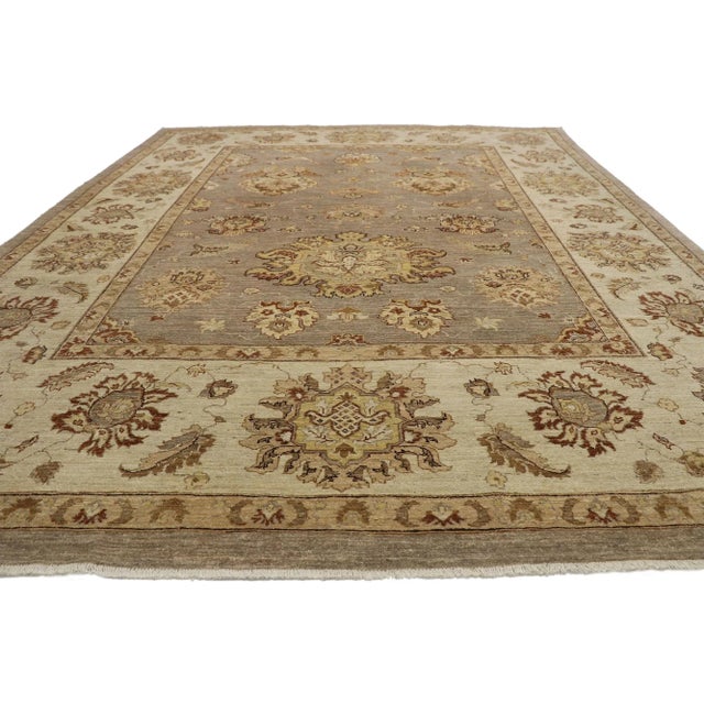 Contemporary Vintage Modern Oushak Area Rug, 08'07 X 11'02 For Sale - Image 3 of 10