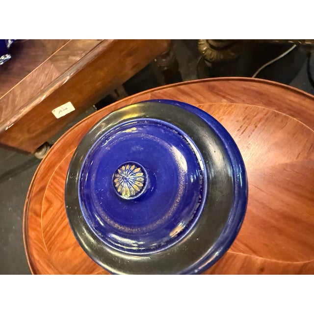 Sèvres Blue Porcelain Trinket Tray, 1920s For Sale - Image 3 of 7