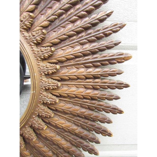 Vintage Sunburst Mirror For Sale - Image 9 of 14