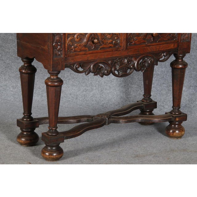 19 Century Baroque Showcase in Oak, 1800s For Sale - Image 15 of 18