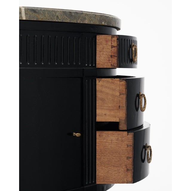 1920s Louis XVI Demilune Antique Chest For Sale - Image 5 of 9