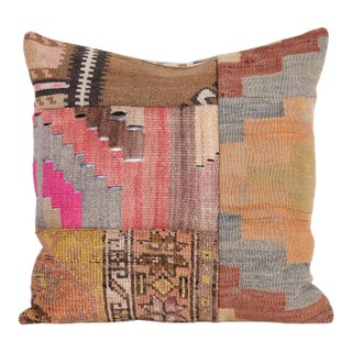 Turkish Kilim Patchwork Cushion Cover For Sale