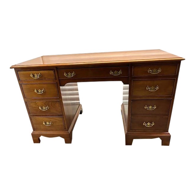 Mid 20th Century Stickley Cherry Chippendale Desk For Sale