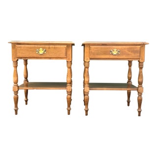 Vintage Ethan Allen Maple Nightstands- a Pair For Sale
