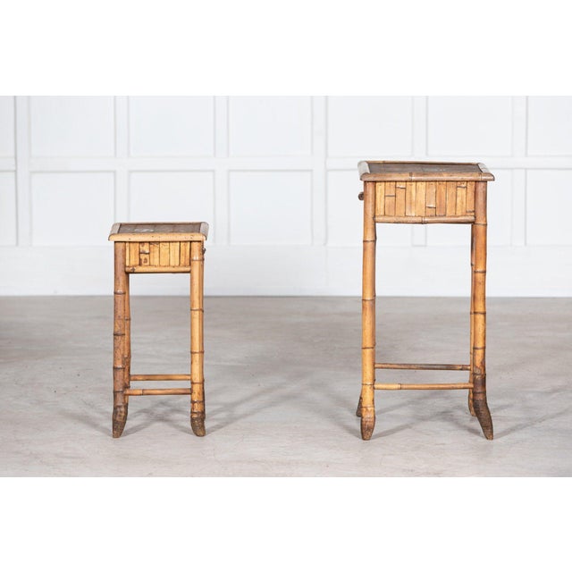 Mid-Century French Bamboo Side Tables, 1950s, Set of 2 For Sale - Image 9 of 16