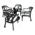 1970’s Palm Leaf Arthur Court Aluminum Table and Chairs For Sale