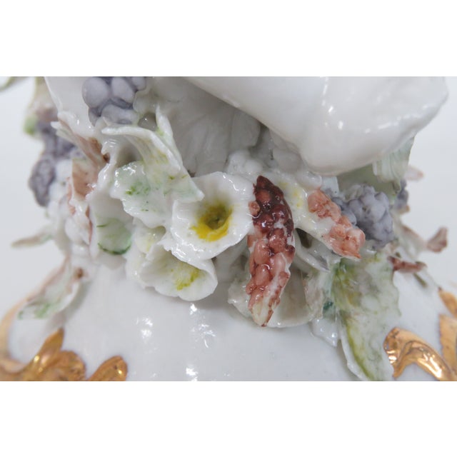Porcelain English Derby Style Cherub With Grapes Figurine 9777 Signed Rp 4963b For Sale - Image 14 of 18