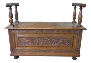 Carved Green Man Golden Oak Coffer