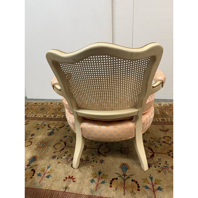 Late 20th Century French Provincial Accent Bergere Chair, Vintage For Sale - Image 5 of 12