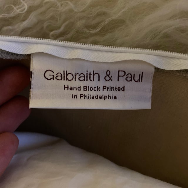 Versace Hand Block Painted Velvet Pillows by Galbraith and Paul - Set of 2 For Sale - Image 4 of 9