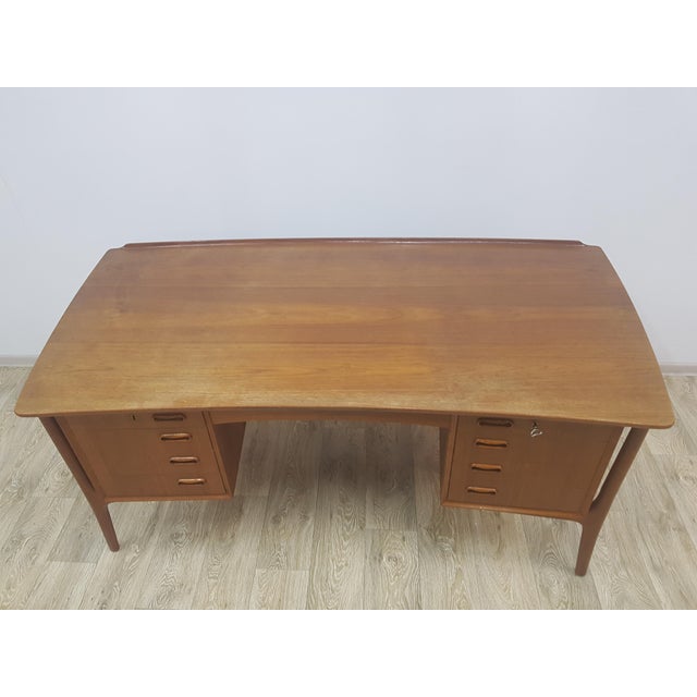 Teak Desk by Svend Aage Madsen for HP Hansen, Denmark, 1960s For Sale - Image 11 of 18