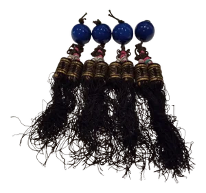 Set of Four 1920's Peking Glass Ball With Tassel