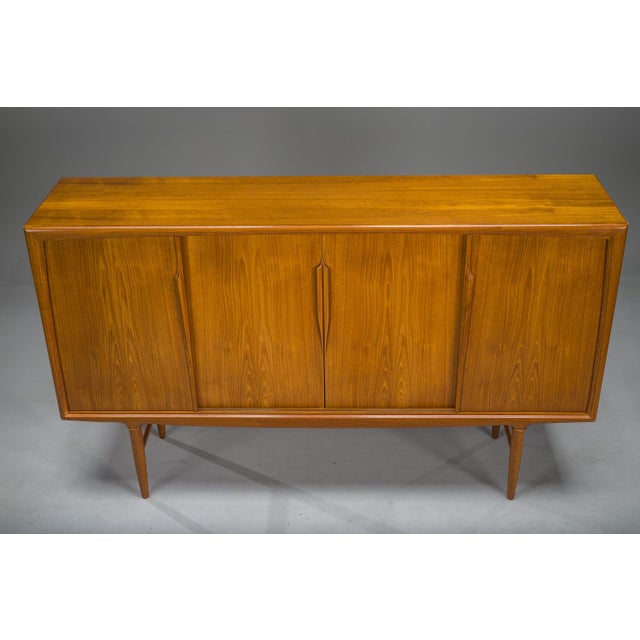 Brown Highboard Cabinet attributed to Axel Christensen for Aco Møbler, 1960s For Sale - Image 8 of 18