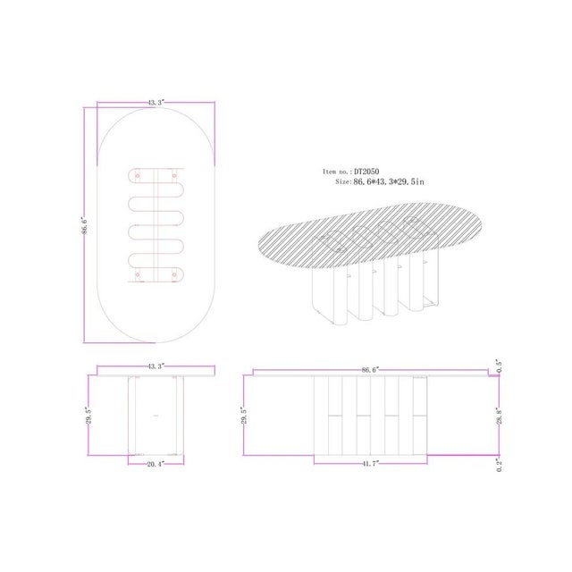 Romeo Glass Top Sculptural Oval Dining Table Set with 6 Gray Velvet Chairs For Sale In Los Angeles - Image 6 of 11