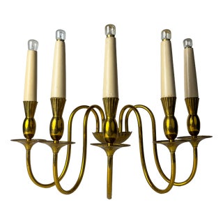 Vintage Brass Wall Lamp by Stilnovo, Italy, 1950s For Sale